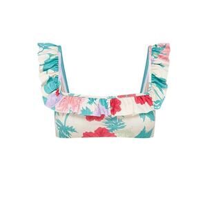 EPHEMERA ARCADIA FLOUNCE BRA Bikini Top $178 NWT 42 8 Medium Tuckernuck